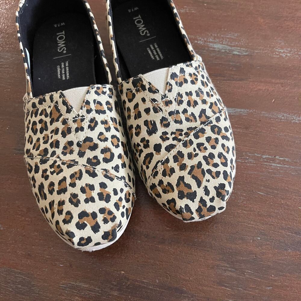 TOMS Women's Animal Print Espadrille Shoes Size 7.5 - Picture 3 of 7